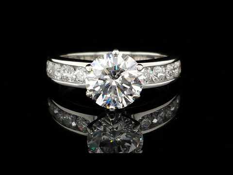 Tiffany & Co. 2.79tcw D/VVS2 Round Brilliant Diamond Engagement Ring with Side Stones video