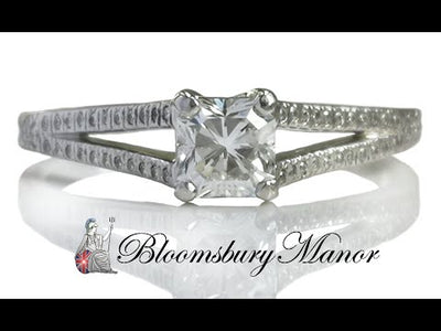 Video of Tiffany & Co. 0.40ct Lucida Split Shank Diamond Set Engagement Ring