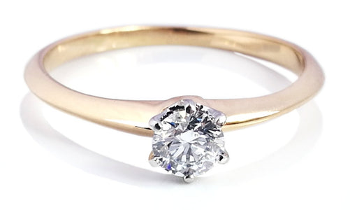 Tiffany & Co. 0.23ct Round Brilliant Diamond & 18K Gold Engagement Ring - Bloomsbury Manor Ltd