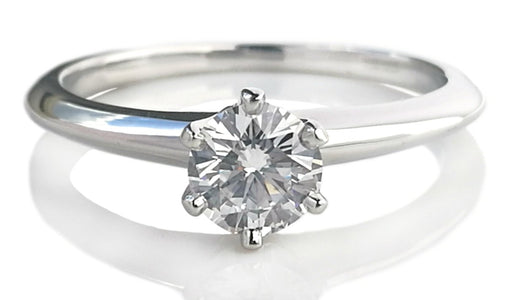 Tiffany & Co. 0.38ct G/VS Round Brilliant Diamond Engagement Ring - Bloomsbury Manor Ltd