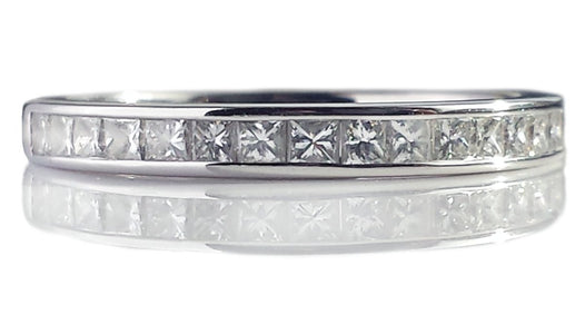 Tiffany & Co. 0.39ct Princess Cut Diamond Wedding Band / Ring - Bloomsbury Manor Ltd