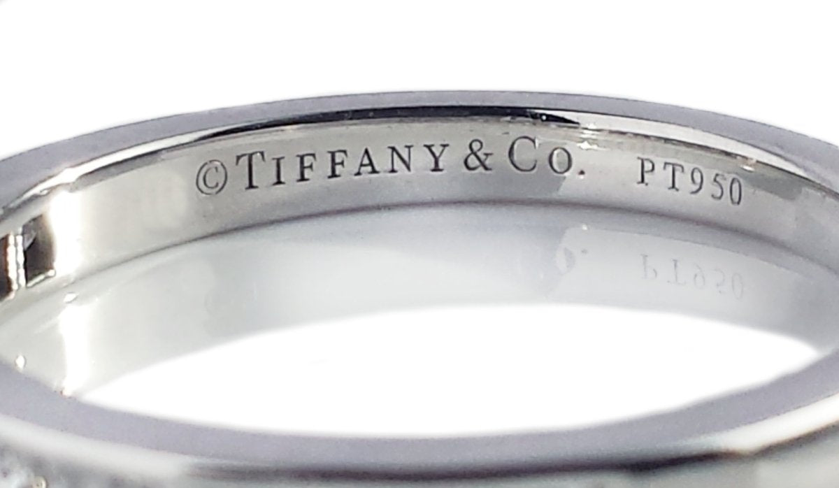 Tiffany & Co. 0.39ct Princess Cut Diamond Wedding Band / Ring - Bloomsbury Manor Ltd