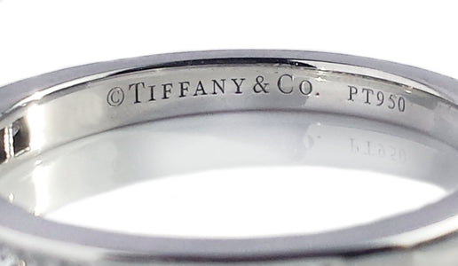 Tiffany & Co. 0.39ct Princess Cut Diamond Wedding Band / Ring - Bloomsbury Manor Ltd
