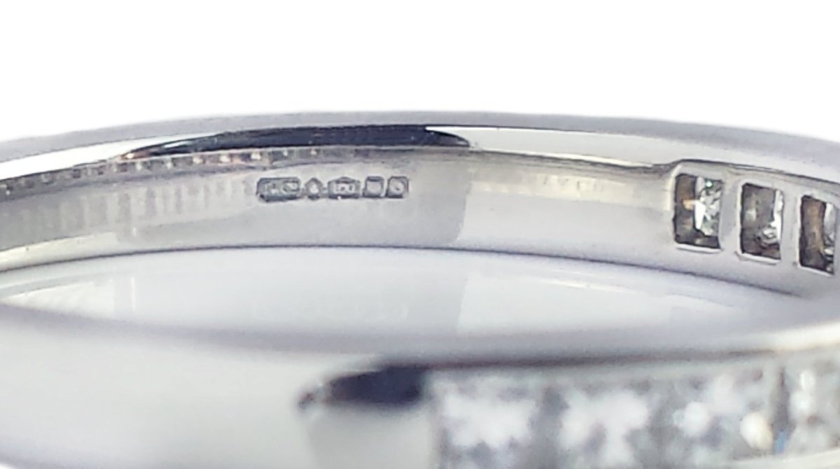 Tiffany & Co. 0.39ct Princess Cut Diamond Wedding Band / Ring - Bloomsbury Manor Ltd