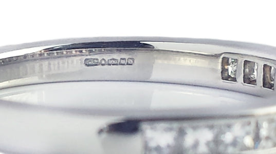 Tiffany & Co. 0.39ct Princess Cut Diamond Wedding Band / Ring - Bloomsbury Manor Ltd