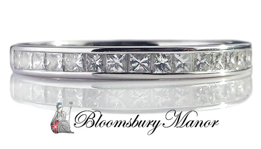 Tiffany & Co. 0.39ct Princess Cut Diamond Wedding Band / Ring - Bloomsbury Manor Ltd