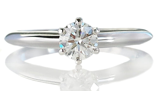 Tiffany & Co. 0.40ct I/VS2 Triple XXX Round Brilliant Diamond Engagement Ring - Bloomsbury Manor Ltd