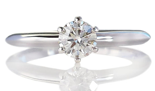 Tiffany & Co. 0.40ct I/VS2 Triple XXX Round Brilliant Diamond Engagement Ring - Bloomsbury Manor Ltd