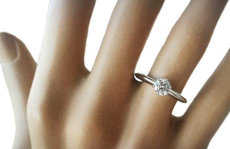 Tiffany & Co. 0.44ct Triple XXX I/VS1 Round Brilliant Engagement Ring - Bloomsbury Manor Ltd