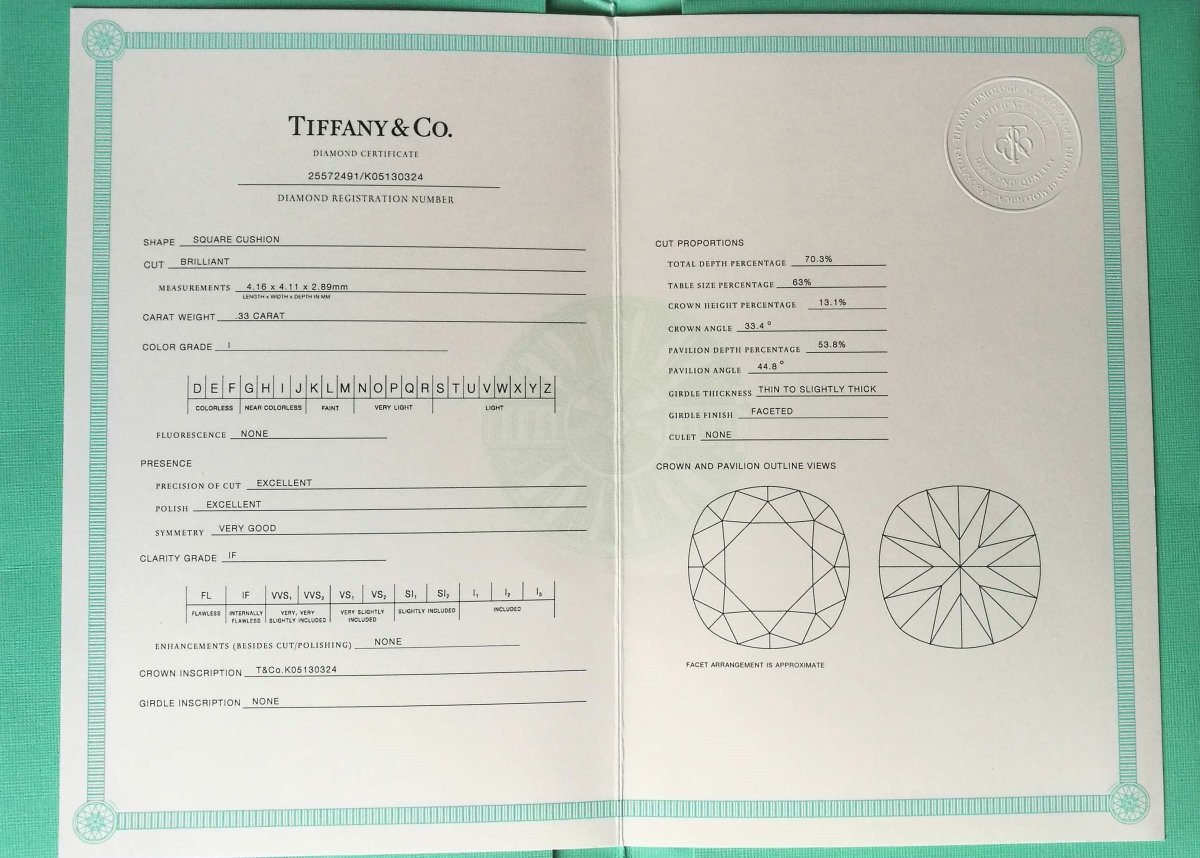 Tiffany & Co. 0.49tcw I/IF 'Novo' Diamond Engagement Ring - Bloomsbury Manor Ltd