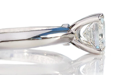 Tiffany & Co. 0.51ct F/SI1 Princess Cut Diamond Engagement Ring - Bloomsbury Manor Ltd