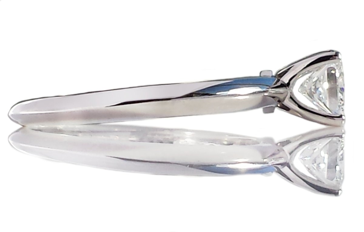 Tiffany & Co. 0.51ct F/SI1 Princess Cut Diamond Engagement Ring - Bloomsbury Manor Ltd