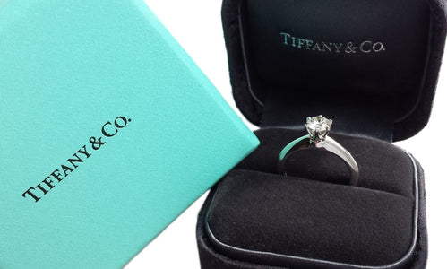 Tiffany & Co. 0.52ct E/VS2 Triple XXX Round Brilliant Diamond Engagement Ring - Bloomsbury Manor Ltd