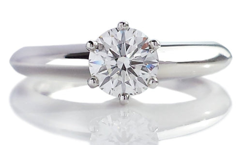 Tiffany & Co. 0.52ct E/VS2 Triple XXX Round Brilliant Diamond Engagement Ring - Bloomsbury Manor Ltd