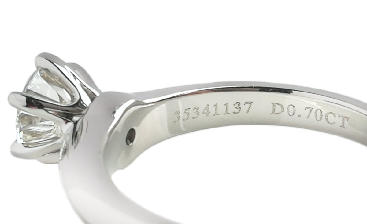 Tiffany & Co. 0.70ct I/VVS2 Triple XXX Round Brilliant Diamond Engagement Ring - Bloomsbury Manor Ltd