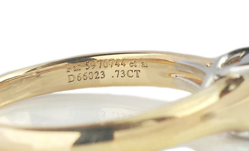 Tiffany & Co. 0.73ct G/VS Lucida Diamond & 18K Gold Engagement Ring - Bloomsbury Manor Ltd