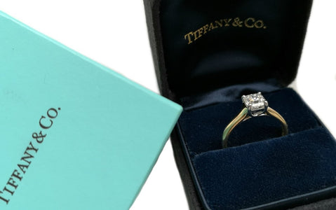 Tiffany & Co. 0.73ct G/VS Lucida Diamond & 18K Gold Engagement Ring - Bloomsbury Manor Ltd