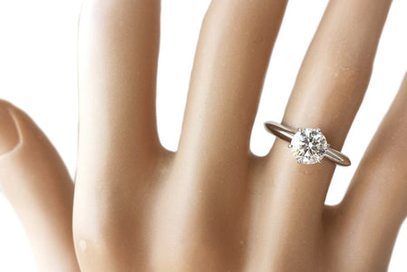 Tiffany & Co. 0.94ct F/VVS2 Triple XXX Round Brilliant Engagement Ring - Bloomsbury Manor Ltd