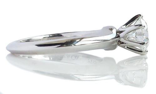 Tiffany & Co. 0.94ct F/VVS2 Triple XXX Round Brilliant Engagement Ring - Bloomsbury Manor Ltd