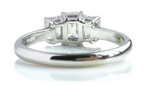 Tiffany & Co. 1.70tcw F/VVS2/VS1 Emerald Cut 3 - Stone Diamond Engagement Ring - Bloomsbury Manor Ltd