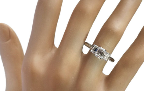 Tiffany & Co. 1.70tcw F/VVS2/VS1 Emerald Cut 3 - Stone Diamond Engagement Ring - Bloomsbury Manor Ltd