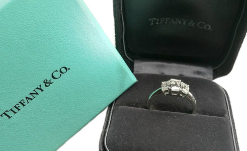 Tiffany & Co. 1.70tcw F/VVS2/VS1 Emerald Cut 3 - Stone Diamond Engagement Ring - Bloomsbury Manor Ltd