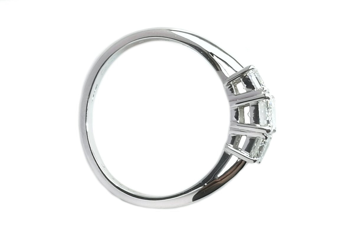 Tiffany & Co. 1.70tcw F/VVS2/VS1 Emerald Cut 3 - Stone Diamond Engagement Ring - Bloomsbury Manor Ltd