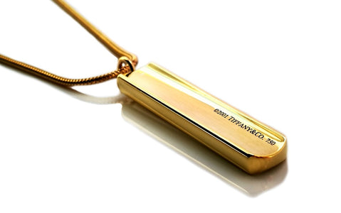 Tiffany & Co 1837 18k Yellow Gold Pendant Necklace 18in - Bloomsbury Manor Ltd