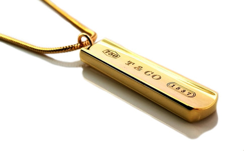 Tiffany & Co 1837 18k Yellow Gold Pendant Necklace 18in - Bloomsbury Manor Ltd