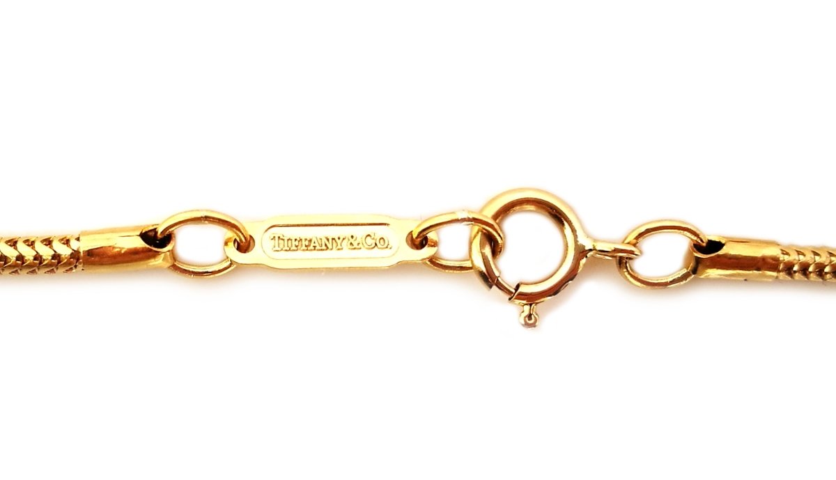 Tiffany & Co 1837 18k Yellow Gold Pendant Necklace 18in - Bloomsbury Manor Ltd