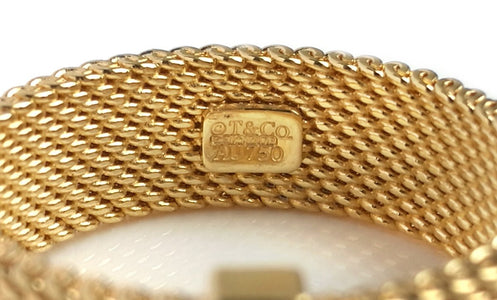 Tiffany & Co. 18k Yellow Gold & Diamond Somerset Ring, Size R / 8.75 - Bloomsbury Manor Ltd