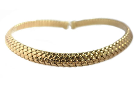 Tiffany & Co. 1997 Vannerie Basket Weave Necklace 750 - Bloomsbury Manor Ltd