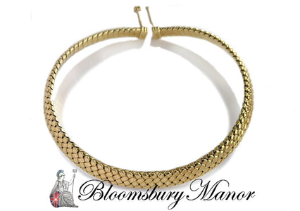 Tiffany & Co. 1997 Vannerie Basket Weave Necklace 750 - Bloomsbury Manor Ltd