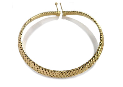 Tiffany & Co. 1997 Vannerie Basket Weave Necklace 750 - Bloomsbury Manor Ltd