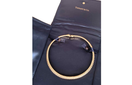 Tiffany & Co. 1997 Vannerie Basket Weave Necklace 750 - Bloomsbury Manor Ltd