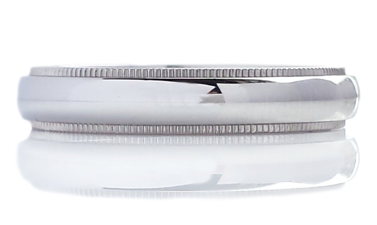 Tiffany & Co. 4mm Together Milgrain Edge Platinum Wedding Ring