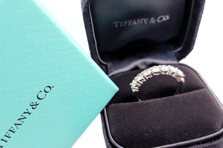 Tiffany & Co Embrace 3.5mm .91ct Round Brilliant Diamond Wedding Band Ring - Bloomsbury Manor Ltd