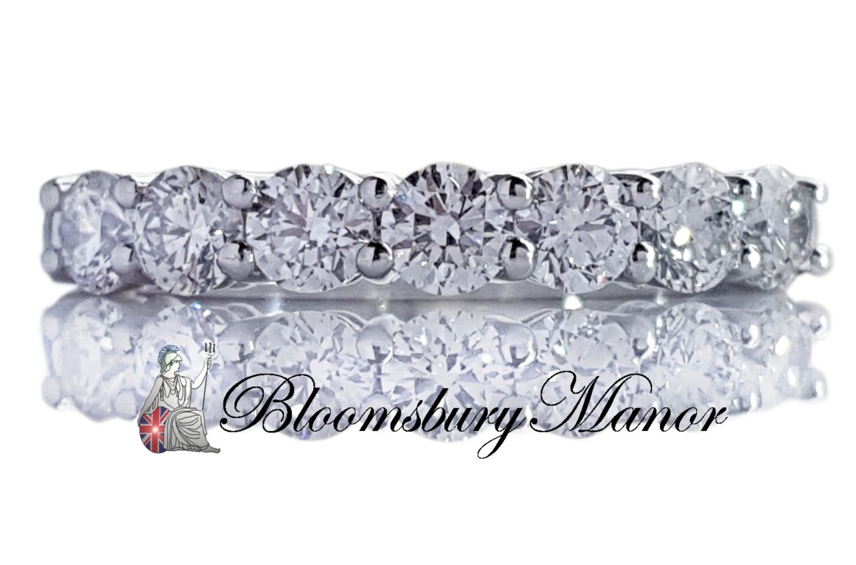 Tiffany & Co Embrace 3.5mm .91ct Round Brilliant Diamond Wedding Band Ring - Bloomsbury Manor Ltd