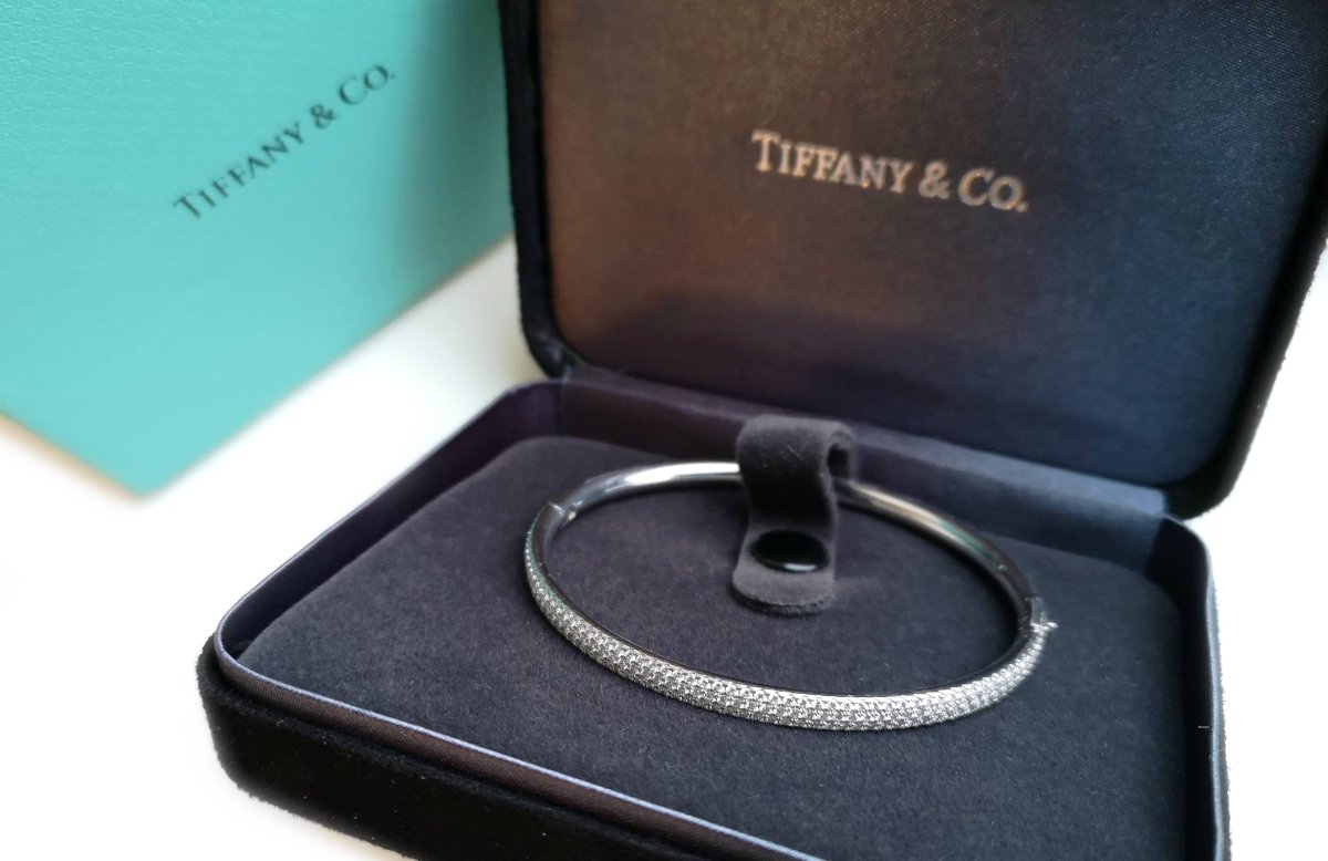 Tiffany & Co. Metro 3 - Row Diamond Bracelet in 18K White Gold, RRP £10,900 - Bloomsbury Manor Ltd