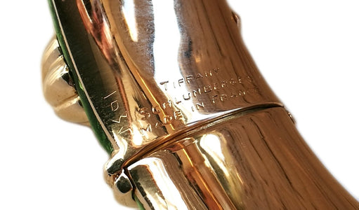 Tiffany & Co. Schlumberger Cones Bracelet in Green Paillonne Enamel & 18k Gold - Bloomsbury Manor Ltd
