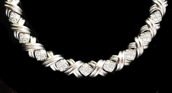 Tiffany & Co. Signature X 1.08ct Diamond Necklace in 18k White Gold ...