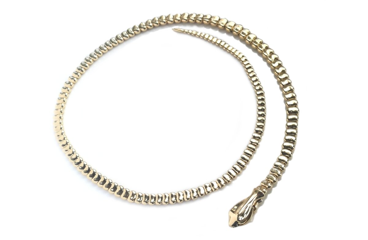 Tiffany & Co. Snake / Serpent Necklace in 18k Yellow Gold, 20 inch - Bloomsbury Manor Ltd