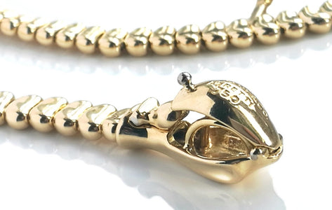 Tiffany & Co. Snake / Serpent Necklace in 18k Yellow Gold, 20 inch - Bloomsbury Manor Ltd