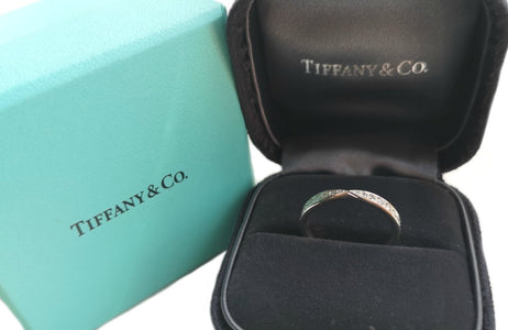 Tiffany Harmony Bead Set .23ct Diamond Ring SZ J RRP £2125 - Bloomsbury Manor Ltd
