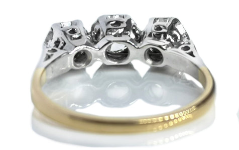 Vintage 1950s 1.40tcw G/VS 3 - Stone Diamond Engagement Ring - Bloomsbury Manor Ltd