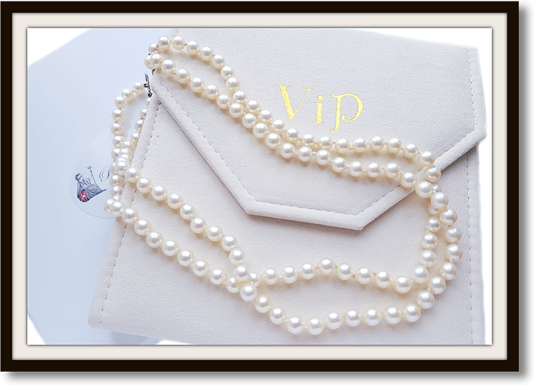 Vintage 1950s 2 Strand Akoya Cultured Pearl Hand Knotted Necklace 9k Gold & Platinum Rose Cut Diamond Clasp - Bloomsbury Manor Ltd