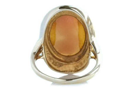 Vintage 1965 English 9ct Gold Cameo Ring - Bloomsbury Manor Ltd