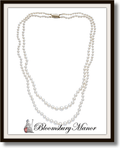 Vintage 1980s Akoya Cultured Pearl Graduated Hand - knotted Necklace 20in - Bloomsbury Manor Ltd