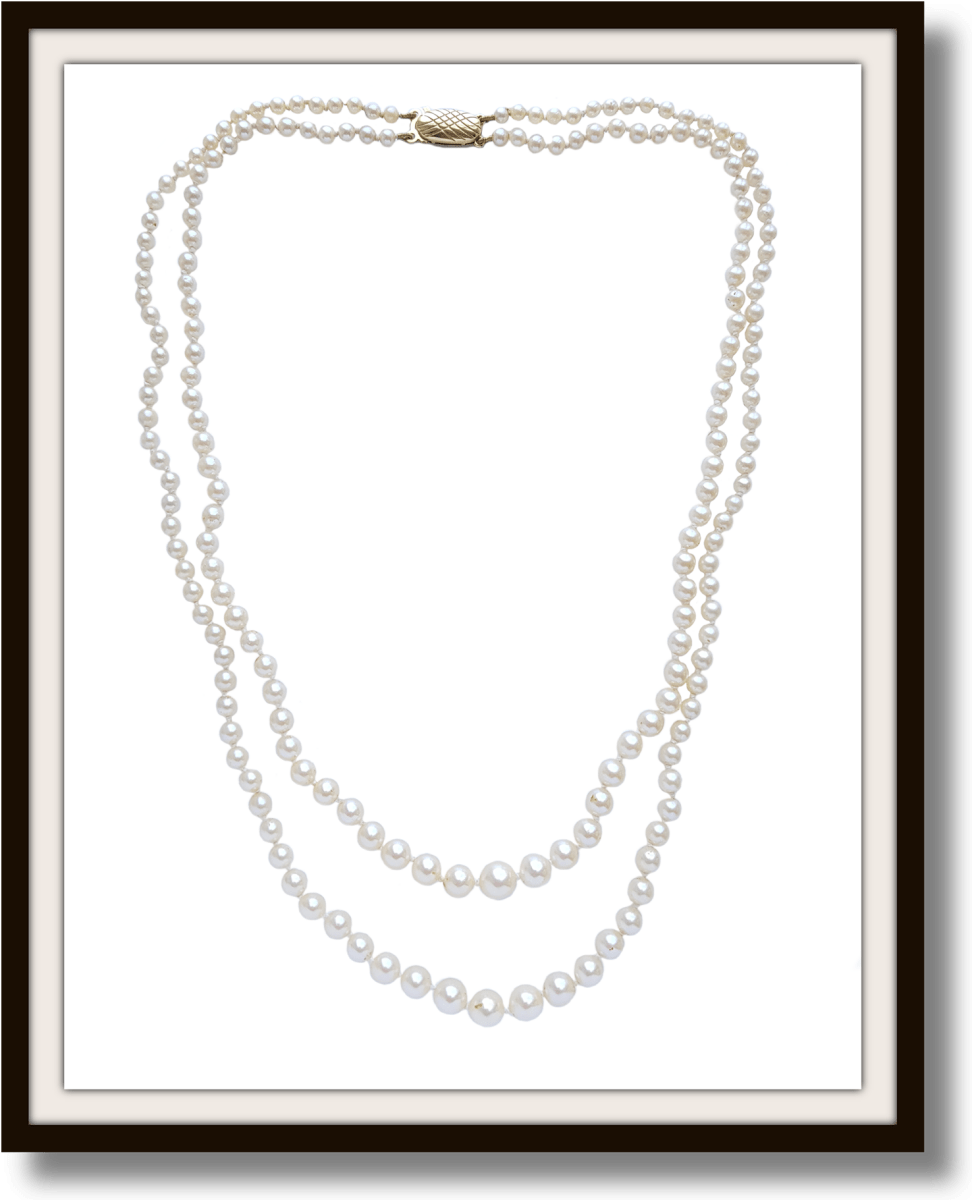 Vintage 1980s Akoya Cultured Pearl Graduated Hand - knotted Necklace 20in - Bloomsbury Manor Ltd