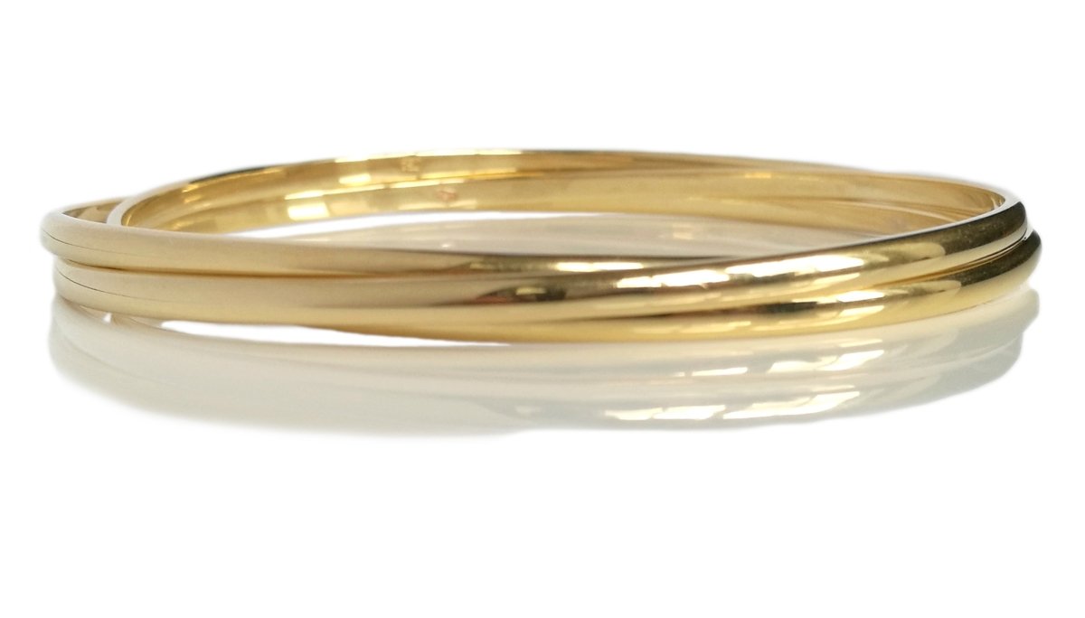 Vintage 1980s Cartier Trinity 18k Yellow Gold Bracelet 24.7grams - Bloomsbury Manor Ltd